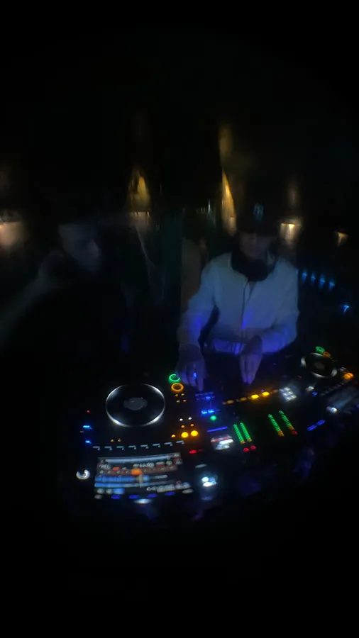 DJ decks from above
